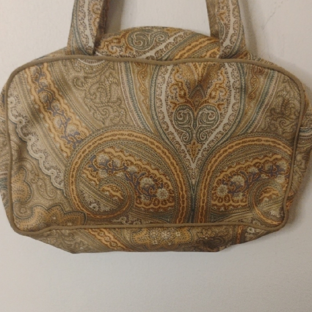 Authentic Etro Paisley Shoulder Bag Beige Gold Designer Boho Chic Handbag - Picture 8 of 8